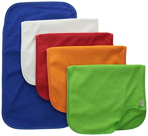 0885568930279 - GREEN SPROUTS 5 COUNT WATERPROOF ABSORBENT TERRY BURP PAD, BLUE