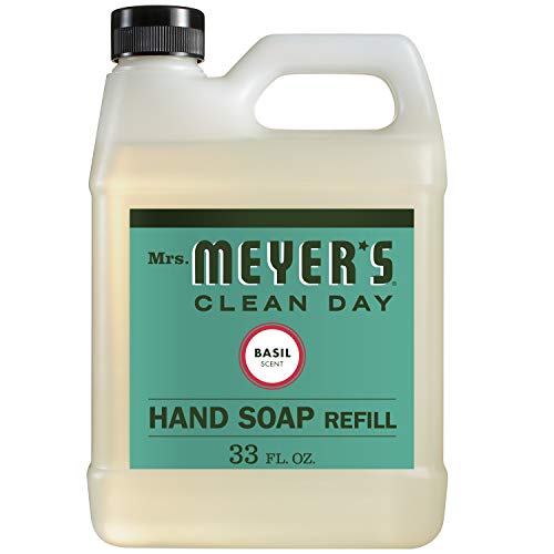 0885568979100 - MRS. MEYERS LIQUID HAND SOAP REFILL LIQUID 33 OZ BASIL SCENT