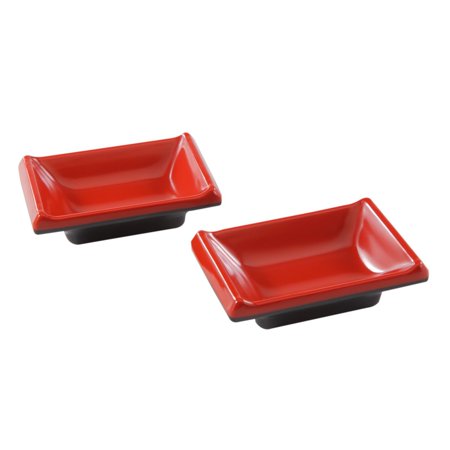 0885580725129 - PAO! RED AND BLACK ASIAN SAUCE DIPPING DISHES, SET OF 2