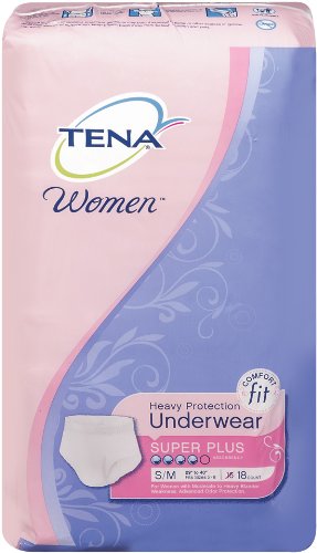 0885581582950 - TENA FOR WOMEN HEAVY SUPER PLUS ABSORBENCY PROTECTION UNDERWEAR, SMALL/MEDIUM, 18 COUNT