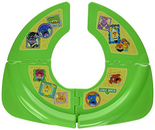 0885583181670 - SESAME STREET FRAMED FRIENDS FOLDING POTTY SEAT - FOR STANDARD TOILETS - REGULAR FOR HOME OR TRAVEL USE - 18 PLUS MONTHS - GREEN - COMES WITH TRAVEL-READY BAG