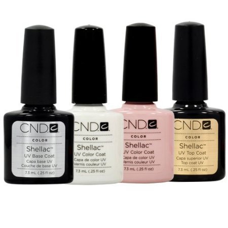 0885587121771 - CND SHELLAC FRENCH MANICURE KIT BASE TOP COAT COLOR WHITE PINK NAIL POLISH GEL