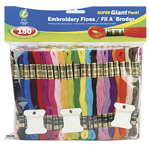 0885587536780 - IRIS 150-PACK EMBROIDERY SUPER GIANT FLOSS PACK, 8M