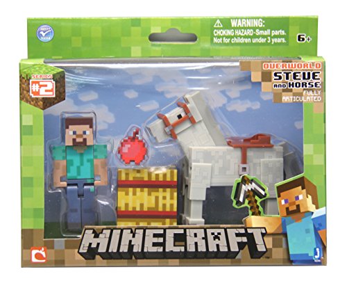 0885593510859 - MINECRAFT STEVE WITH WHITE HORSE ACTION FIGURE