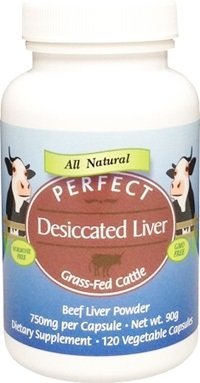 0885597869052 - PERFECT DESICCATED LIVER - GRASS FED UNDEFATTED ARGENTINE BEEF LIVER (120 CAPSULES, 750MG PER CAPSULE, NET WT 90G)