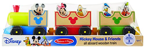 0885598741838 - DISNEY BABY MICKEY MOUSE AND FRIENDS WOODEN ALL ABOARD TRAIN