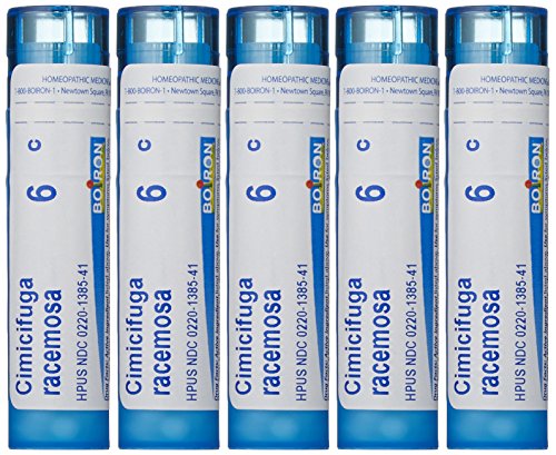 0885632302445 - BOIRON HOMEOPATHIC MEDICINE CIMICIFUGA RACEMOSA, 6C PELLETS, 80-COUNT TUBES (PACK OF 5)