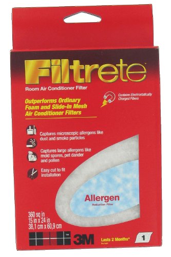 0885655604083 - 3M FILTRETE AIR CONDITIONER FILTER, 15-INCH BY 24-INCH (9808-12)