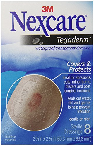 0885662843666 - NEXCARE TEGADERM WATERPROOF TRANSPARENT DRESSING, 2-3/8 INCHES X 2-3/4 INCHES, 8 COUNT