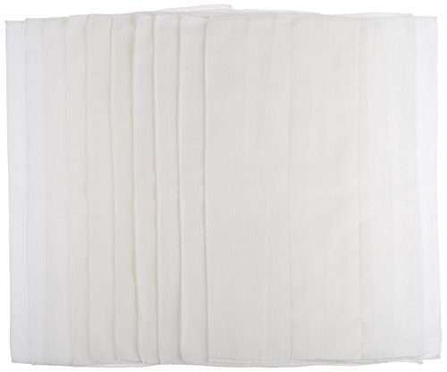 0885671004812 - GERBER BIRDSEYE 3-PLY PREFOLD CLOTH DIAPERS, WHITE, 10 COUNT