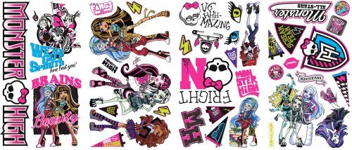 0885672212124 - ROOMMATES RMK2190SCS MONSTER HIGH PEEL AND STICK WALL DECALS