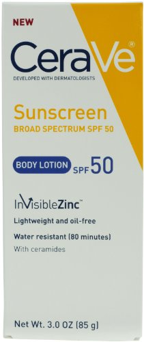 0885688065219 - CERAVE SPF 50 SUNSCREEN BODY LOTION, 3.0 OUNCE