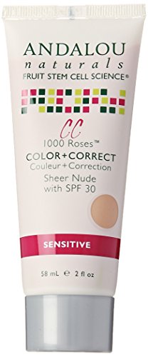 0885692543628 - ANDALOU NATURALS ROSES COLOR PLUS CORRECT SHEER NUDE PEELS NEUTRALIZER, 2 OUNCE