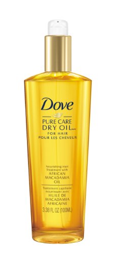 0885703681967 - DOVE DRY OIL, PURE CARE NOURISHING HAIR TREATMENT WITH AFRICAN MACADAMIA OIL 3.38 FL OZ/100 ML.