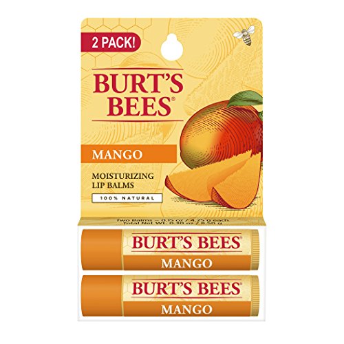 0885704980083 - BURT'S BEES 100% NATURAL LIP BALM, MANGO, BLISTER PACK, 0.3 OUNCE, 2 COUNT