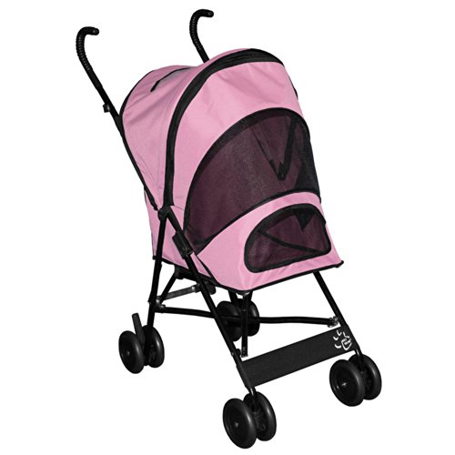 8857136504474 - PET GEAR TRAVEL LITE PET STROLLER FOR CATS AND DOGS UP TO 15-POUNDS, PINK