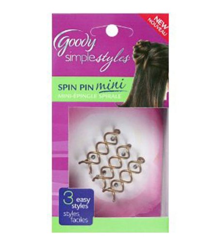 0885720676496 - GOODY SIMPLE STYLES MINI SPIN HAIR PIN, ASSORTED COLORS, 3-COUNT