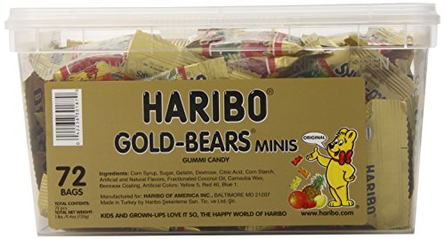 0885721251258 - HARIBO GOLD-BEARS MINIS, 72-COUNT, 1 POUND 9.4 OUNCE