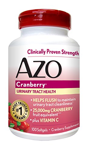 0885721296624 - AZO CRANBERRY URINARY TRACT HEALTH, 25,000MG EQUIVALENT OF CRANBERRY FRUIT, SOFTGELS 100 COUNT
