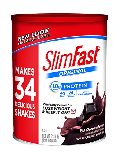 0885721323252 - SLIM FAST ORIGINAL, MEAL REPLACEMENT SHAKE MIX, RICH CHOCOLATE ROYAL, 31.18 OUNCE