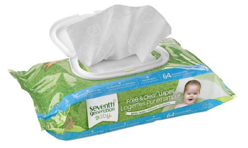 0885737436229 - SEVENTH GENERATION THICK & STRONG FREE AND CLEAR BABY WIPES WITH FLIP TOP DISPENSER, 768 COUNT