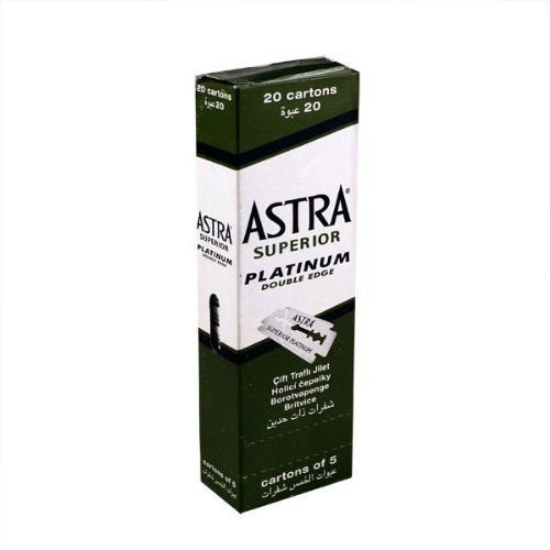 8857540200115 - 100 ASTRA SUPERIOR PREMIUM PLATINUM DOUBLE EDGE SAFETY RAZOR BLADES