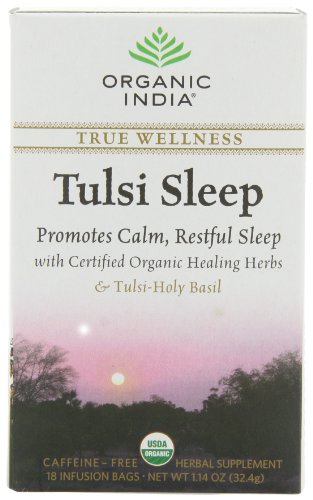 0885755620952 - ORGANIC INDIA ORGANIC TULSI HERBAL TEA, TULSI SLEEP, 18 TEA BAGS (PACK OF 6)