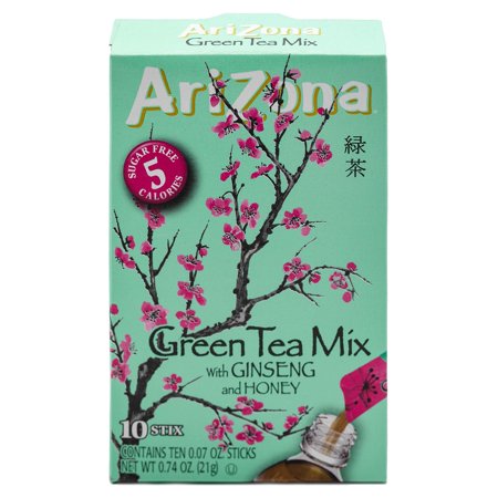 0885768823715 - ARIZONA GREEN TEA WITH GINSENG SUGAR FREE ICED TEA STIX, 10 COUNT, (PACK OF 6)