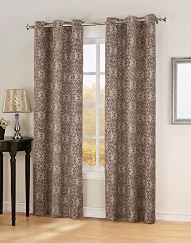 0885777053189 - SUN ZERO RAVI 40 BY 84-INCH THERMAL LINED CURTAIN PANEL, WINE