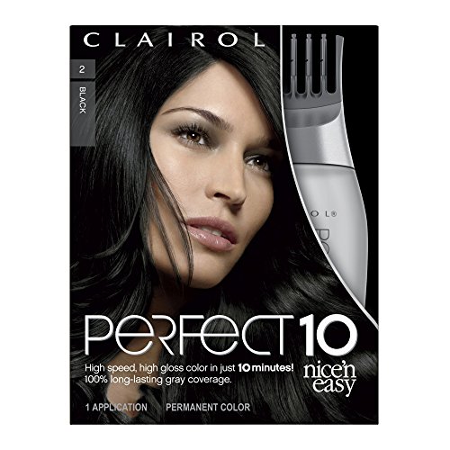 0885781061859 - CLAIROL PERFECT 10 BY NICE 'N EASY HAIR COLOR 002 BLACK 1 KIT (PACK OF 2)