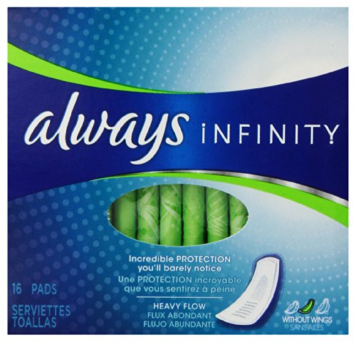 0885781089051 - ALWAYS INFINITY HEAVY FLOW WITHOUT WINGS 16 CT.