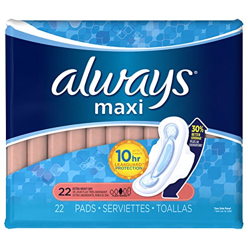 0885781222489 - ALWAYS MAXI PADS MAX PRO W/FLEXI-WINGS UNSCENTED 22 COUNT
