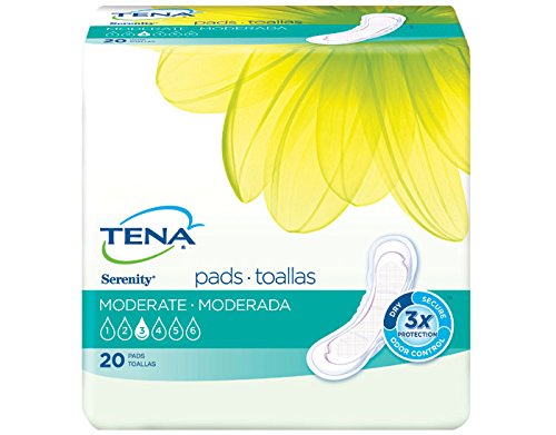 0885781250703 - TENA INCONTINENCE PADS FOR WOMEN, MODERATE, REGULAR, 20 COUNT