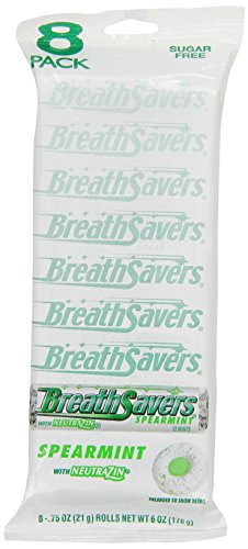 0885782054164 - BREATH SAVERS MINTS, SPEARMINT, 8-COUNT PACKAGES, 6 OUNCE, (PACK OF 5)