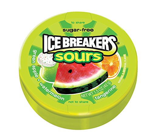 0885782069236 - ICE BREAKERS SOURS MINTS (GREEN APPLE, TANGERINE & WATERMELON), 1.5-OUNCE CONTAINERS (PACK OF 8)