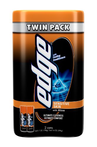 0885782554947 - EDGE TWIN PACK SHAVE GEL, SENSITIVE SKIN, 2 COUNT