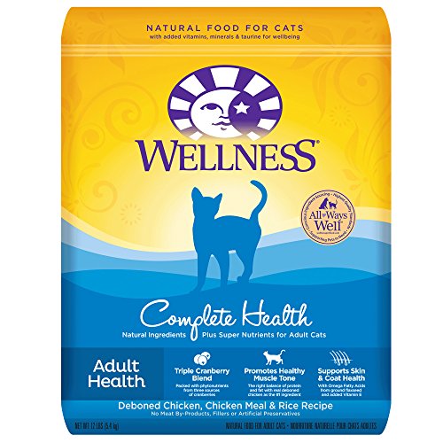 0885790580655 - WELLNESS COMPLETE HEALTH CHICKEN & RICE NATURAL DRY CAT FOOD, 12-POUND BAG