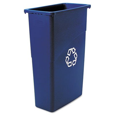 0885797597830 - RUBBERMAID COMMERCIAL SLIM JIM RECYCLING CONTAINER, RECTANGULAR, PLASTIC, 23 GAL