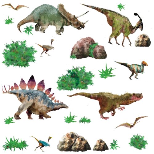0885799272155 - ROOMMATES RMK1882SCS DINOSAUR PEEL AND STICK WALL DECAL