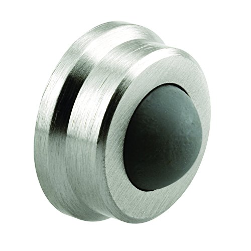 0885804629615 - PRIME-LINE PRODUCTS J 4647 WALL STOP, 1 IN. OUTSIDE DIAMETER, CAST BRASS, BRUSHED CHROME W/RUBBER BUMPER