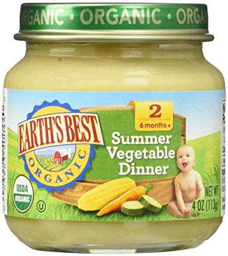 0885810070784 - EARTH'S BEST ORGANIC BABY FOOD, SUMMER VEGETABLE DINNER, 4 OUNCE (PACK OF 12)