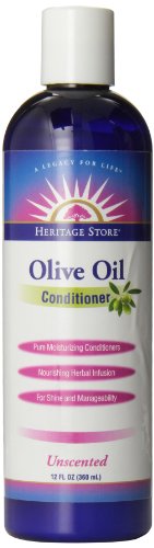 0885810086136 - HERITAGE STORE HAIR CONDITIONER, UNSCENTED OLIVE OIL, 12 OUNCE