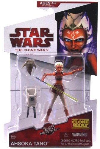 0885832172671 - STAR WARS CLONE WARS AHSOKA TANO WITH ROTTA THE HUTTLET 3-3/4 INCH SCALE ACTI...