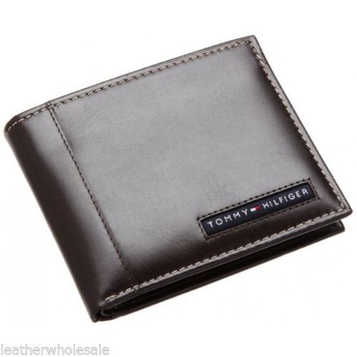 8858347467206 - NEW TOMMY HILFIGER MEN'S LEATHER CREDIT CARD WALLET BILLFOLD BROWN WITH BOX