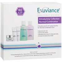 0885834757418 - EXUVIANCE INTRODUCTORY COLLECTION (NORMAL PURIFYING CLEANSING GEL, MOISTURE BALANCE TONER, ESSENTIAL DAILY DEFENSE FLUID, EVENING RESTORATIVE COMPLEX, REJUVENATING TREATMENT MASQUE)