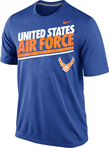 8858405831864 - NIKE UNITED STATES AIR FORCE MEN'S DOUBLE STRIPE LEGEND DRI-FIT T-SHIRT (LARGE, GAME ROYAL BLUE)