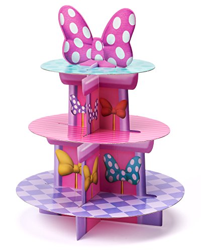 0885845937076 - MINNIE MOUSE BOWTIQUE BIRTHDAY CUPCAKE STAND, PARTY SUPPLIES