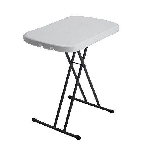 0885851830545 - LIFETIME 80251 HEIGHT ADJUSTABLE FOLDING PERSONAL TABLE, 26 INCH, WHITE GRANITE