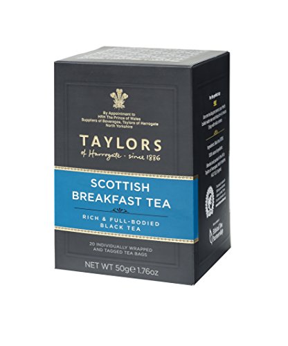 0885853427026 - TAYLORS OF HARROGATE, BLACK TEA, SCOTTISH BREAKFAST TEA, 20-COUNT WRAPPED TEA BAGS (PACK OF 6)