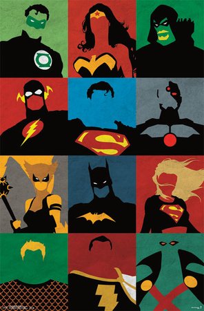 0885860269480 - TRENDS INTERNATIONAL JUSTICE LEAGUE MINIMALIST ROLLED POSTER, 22 BY 34-INCH